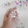 Fatin with snowflakes, with multi -colored embossing, 7.5 cm, 11 ± 1 g/sq.m, 9.1 ± 0.5 m, white color No. 33