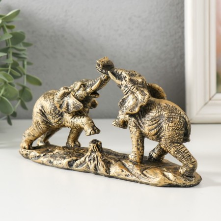 Souvenir Polystone "Elephant Games" under bronze 19x5.5x9.5 cm-2