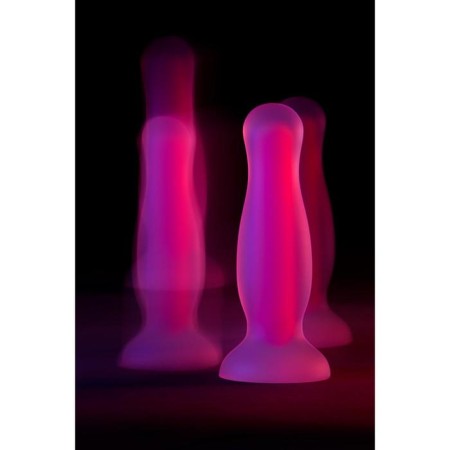 Anal plug glowing in the darkness of John Glow, waterproof, silicone, transparent, 12.5 cm-12