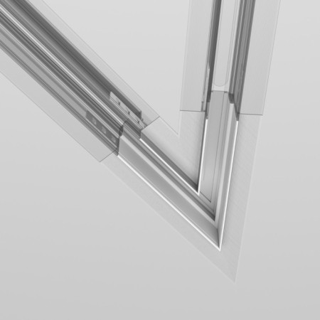 Angle-connector 45 ° Exign built under GCL 12.5 mm, white-4