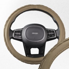 Оплетка Skyway, кожаная, размер M, бежевая, с плетением, S01102229