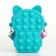 Bag's bag with lightning, turquoise color
