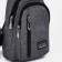 Male sling bag from textiles, gray color