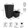 Kashpo Urbi Square, 2 subjects: internal and outer capacitance, 37 and 91.5 l, color anthracite