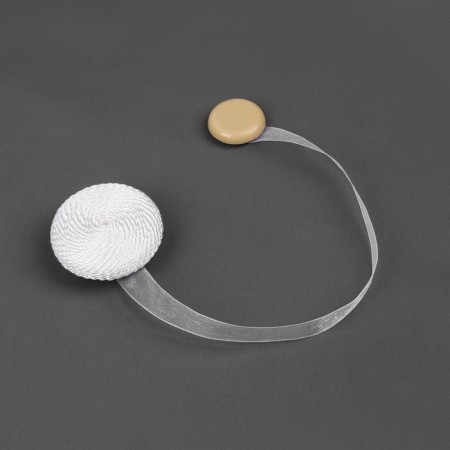 Picking for curtains "Circle", D = 5.5 cm, white color-1