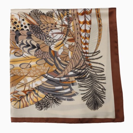 Women's scarf minku rr 70*70 cm, col. brown-2