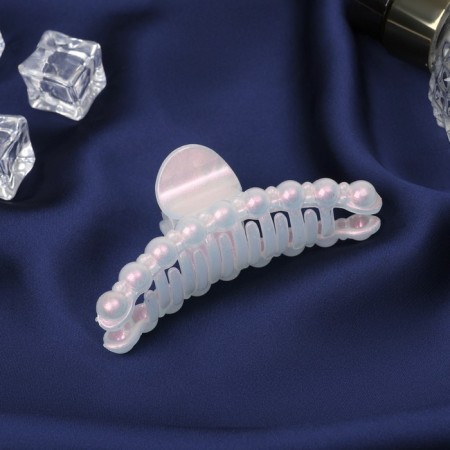 Hair crab "gloss" bead, 8 cm, white
