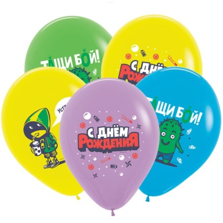 Latex ball 12 “Gamers. Star battle”, pastel, 2-sided, set 25 pcs., Mix