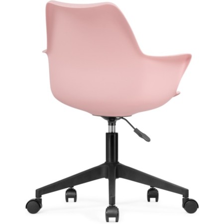 Computer chair Tulin plastic/eco -leather, black/pink/white 60x60x83 cm-3