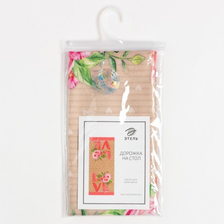 The path to the Ethel table peonies 30x70 cm, 100% cotton, sarzha 190 g/m2-5