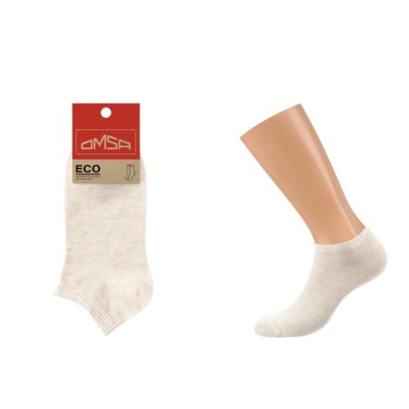 Women's socks shortened Omsa Eco, size 39-41, color Avorio Melange