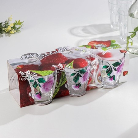 A set of mugs "Pink petals", 250 ml, in gift packaging, 6 pcs, mix-4