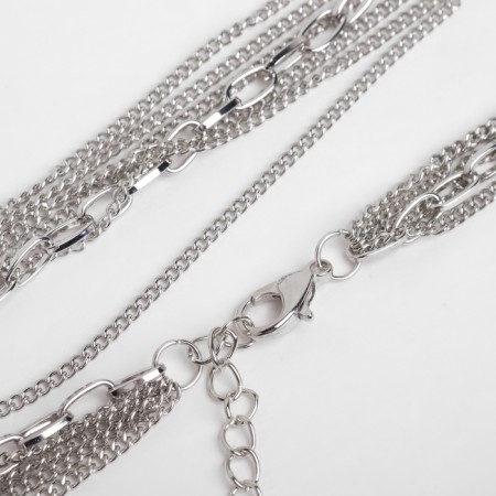 Set 2 objects: earrings, “unison” beads rectangles, silver color, 80 cm-3
