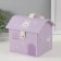 Casket to the leatherette for decorations House "Bunny" Lilac 16.5x19x16.5 cm