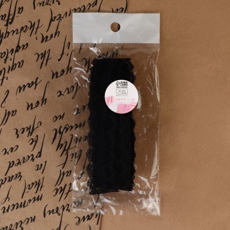 Capricon lace, 25 mm × 10 ± 1 m, black color-3