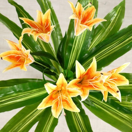 Artificial bush "with flower" 90 cm, mix-6