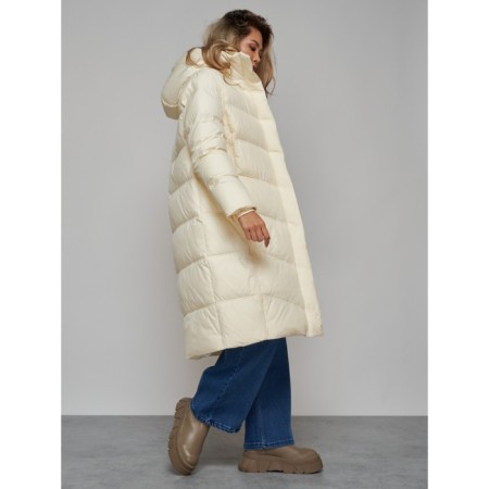 Coat insulated winter female, size 50, light-beige color-16