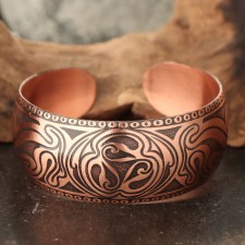 Trixel bracelet, plate, wide, copper
