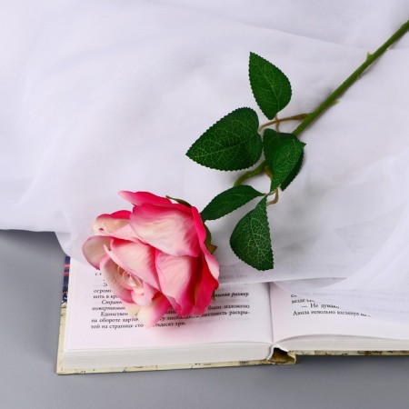 Artificial flowers "Tea extract" D-7 cm 44 cm, white-raspberry