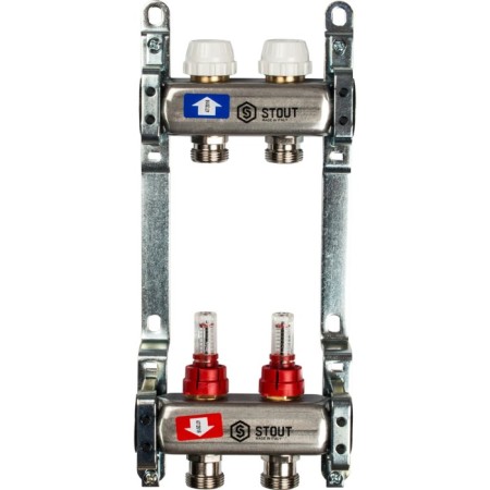 Collector Group Stout SMS 0917 000002, 1 "x3/4", 2 outputs, with consumables, stainless steel. steel