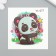Tattoo on the body color "Baby Panda with Flower" 6x6 cm
