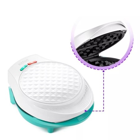 Wafer KitFort KT-1667, 1000 W, Belgian waffles, anti-stick coating, white-green-3