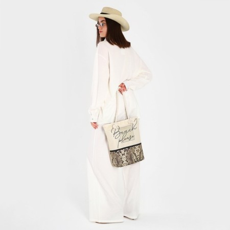 Bag Women's beach on lightning, white color-10