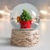 Souvenir Polystone Water Ball "Gnomik with a gift" 7x6.7x8.8 cm