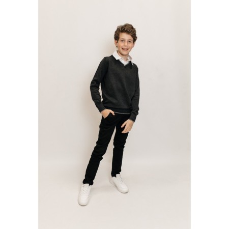 Jumper for boys, height 158-164 cm, dark gray color-1