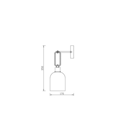 Wall lamp 60W, 1HE27, 35x12 cm, chrome-4