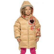 Coat for girls, height 98 cm, gold color