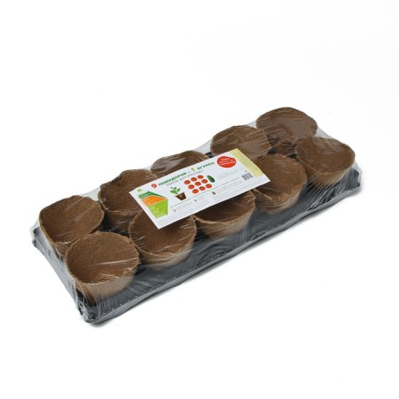 Set for seedlings: a peat pot of 500 ml (10 pcs.), A pan 55 × 20 cm, black-6