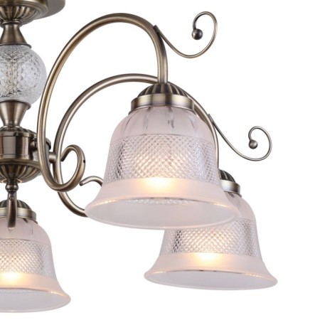 Vetus chandelier, 5x40W E14, bronze color-3