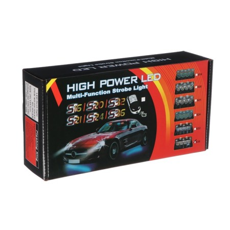 Signal strobe for windshield 36 LED, 12V, 15 modes, red-blue-5