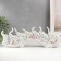Souvenir Ceramics "Seven Elephants on the Wave" White 13x33.7x7.5 cm
