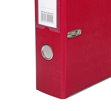 A4, 75 mm registrar, calligrata, PVC, embossing "Len", metal edging, pocket for a spine, collected, burgundy, mix-2