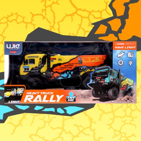 Radio -controlled "rally" truck, light works from batteries-9