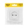 Single Tot Matte Glass, 10 A, hidden, without salary, glass, white