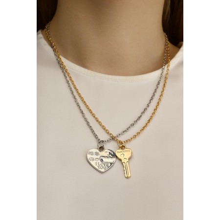 Kuulons "Uzolnutor", a key from the heart, the color of silver-gold, 45 cm-1