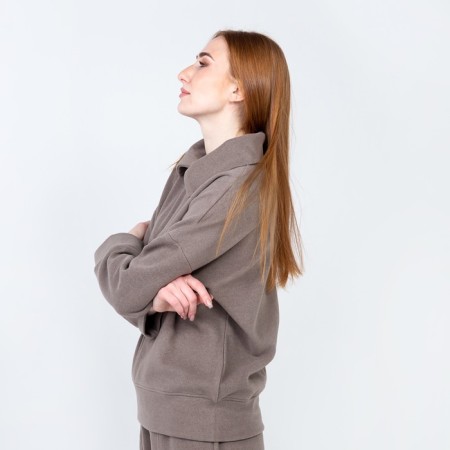 Women's suit (sweater/pants), beige color, size 48-3