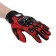 Motorcycle gloves with protective inserts, steam, size L, red