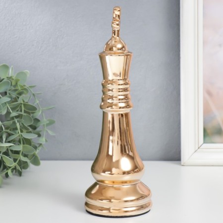Souvenir Ceramics "Chess Figure. King" Gold 25x8.2x8.2 cm-1