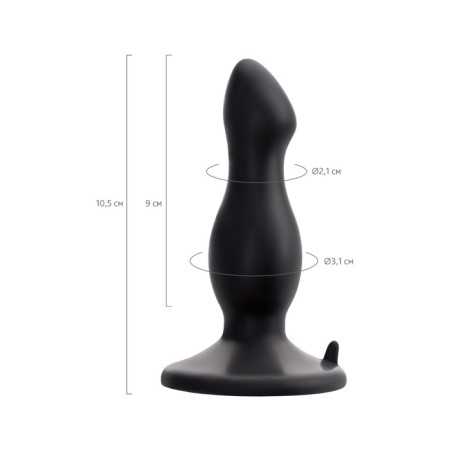 Anal plug Toyfa Popo Pleasure Antlia, silicone, black, 10.5 cm-6