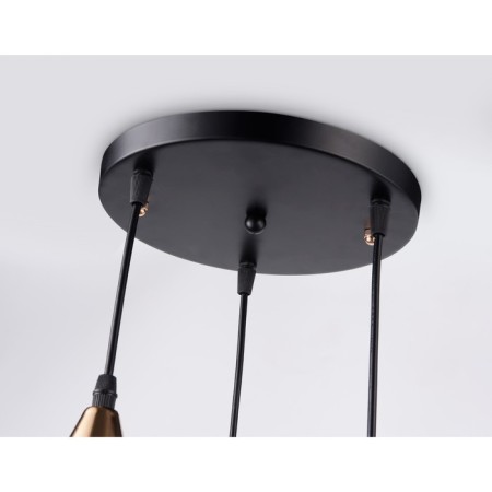 Suspended Ambrella Light, Loft, TR8435, 3HE27, Black color, gold-5