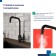 MILARDO POLI POLBLL0M05 kitchen mixer, pour 212 mm, black matte