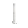 The heated towel rail "Sanprise" duet circle, 100x1200 mm, left, chrome