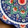 Largan Rishtan ceramics "Flowers", 32 cm, blue, corrugated