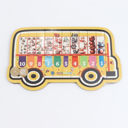 Training game "Bus with numbers" on the substrate-3
