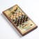 Wooden backgammon large, with checkers "wolves", board game, 50 x 50 cm