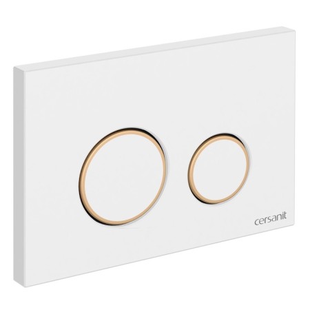 Cersanit Twins button, white matte plastic with a frame, universal-1